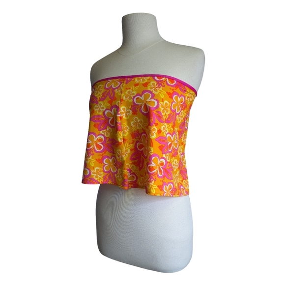 🍁Brody Surf Y2K Hawaiian Floral Pink and Orange Women's Swim Cover-Up Skirt - Picture 6 of 8